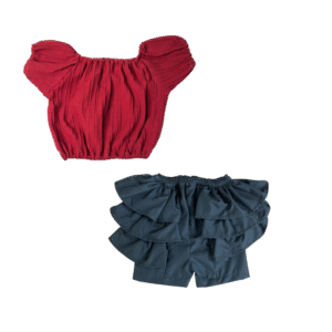 2 PC ZOLLY TOP AND SHORTS