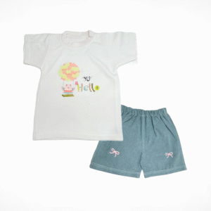 2 PC - T-SHIRT AND DENIM SHORTS