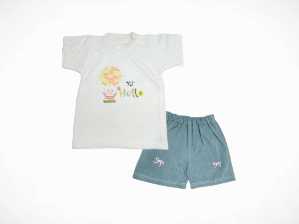 2 PC - T-SHIRT AND DENIM SHORTS