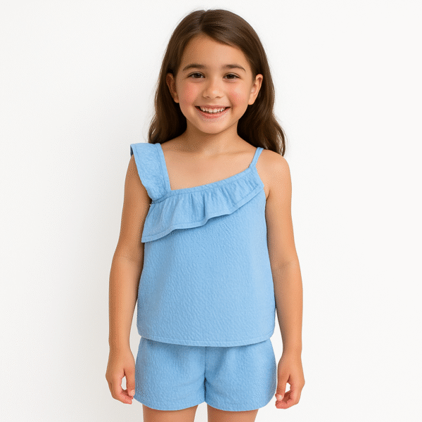 2-Pc Pure Cotton Top & Shorts - Image 2